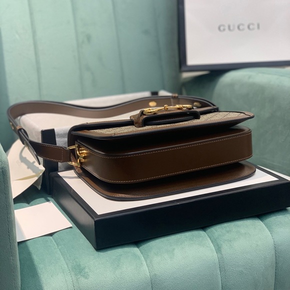👑Gucci Horsebit 1955 Brown Shoulder Bag - Picture 4 of 13